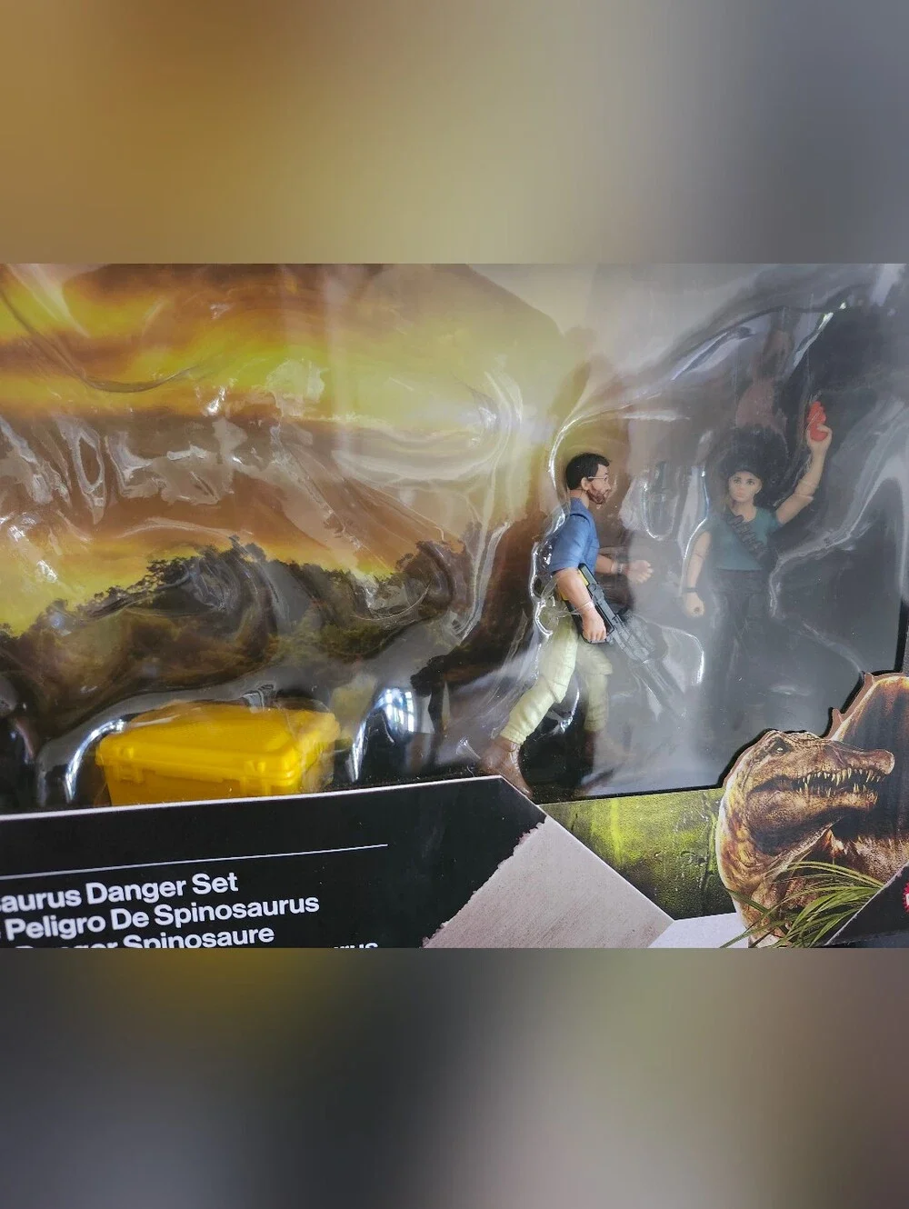 Spinosaurus Danger Set Jurassic World Rebirth Action Figures And Box NO DINOSAUR